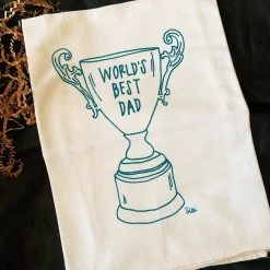 Girls Can Tell Dad Trophy Tea Towel Kitchenware 9 Girls Can Tell Dad Trophy Tea Towel Kitchenware