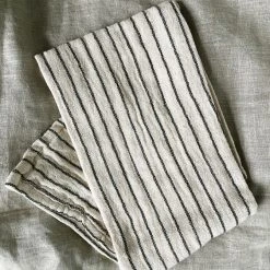 Creative Co-op Black + White Striped Tea Towel