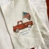 French Graffiti 4th Of July Weekend Red Truck With Flag And Quote Dishtowel 2 French Graffiti 4th Of July Weekend Red Truck With Flag And Quote Dishtowel