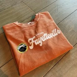Charlie Southern Explore Fayetteville Corded Sweatshirt - Orange (City Supply Exclusive)