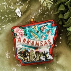 One Hundred 80 Degrees Arkansas Glass Ornament