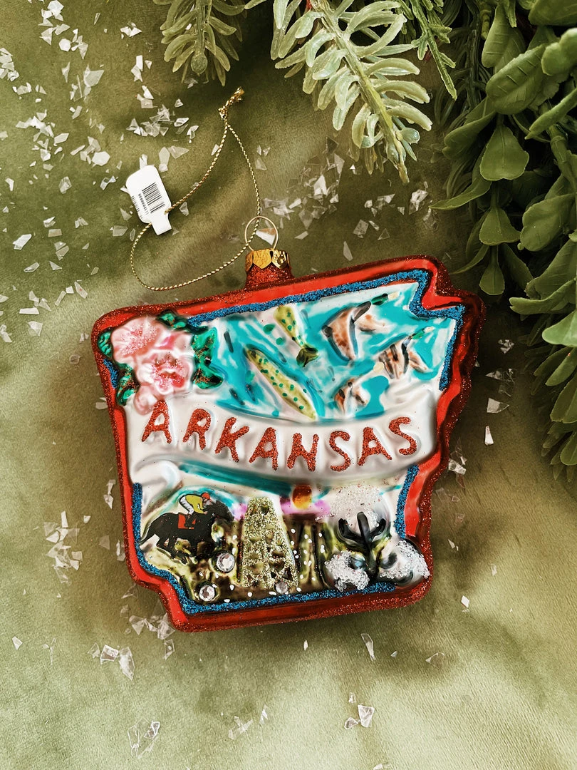 One Hundred 80 Degrees Arkansas Glass Ornament 3 One Hundred 80 Degrees Arkansas Glass Ornament