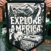 4th Of July Weekend Oxford Pennant: Explore America Camp Flag