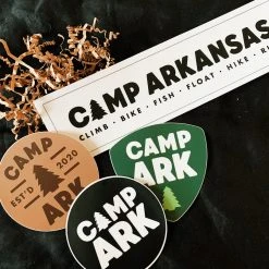 Camp Arkansas: Black Sticker