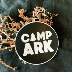 Camp Arkansas: Black Sticker
