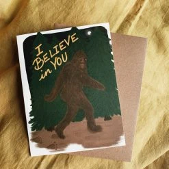 Slightly Stationery Slightly Stationary Sasquatch Card