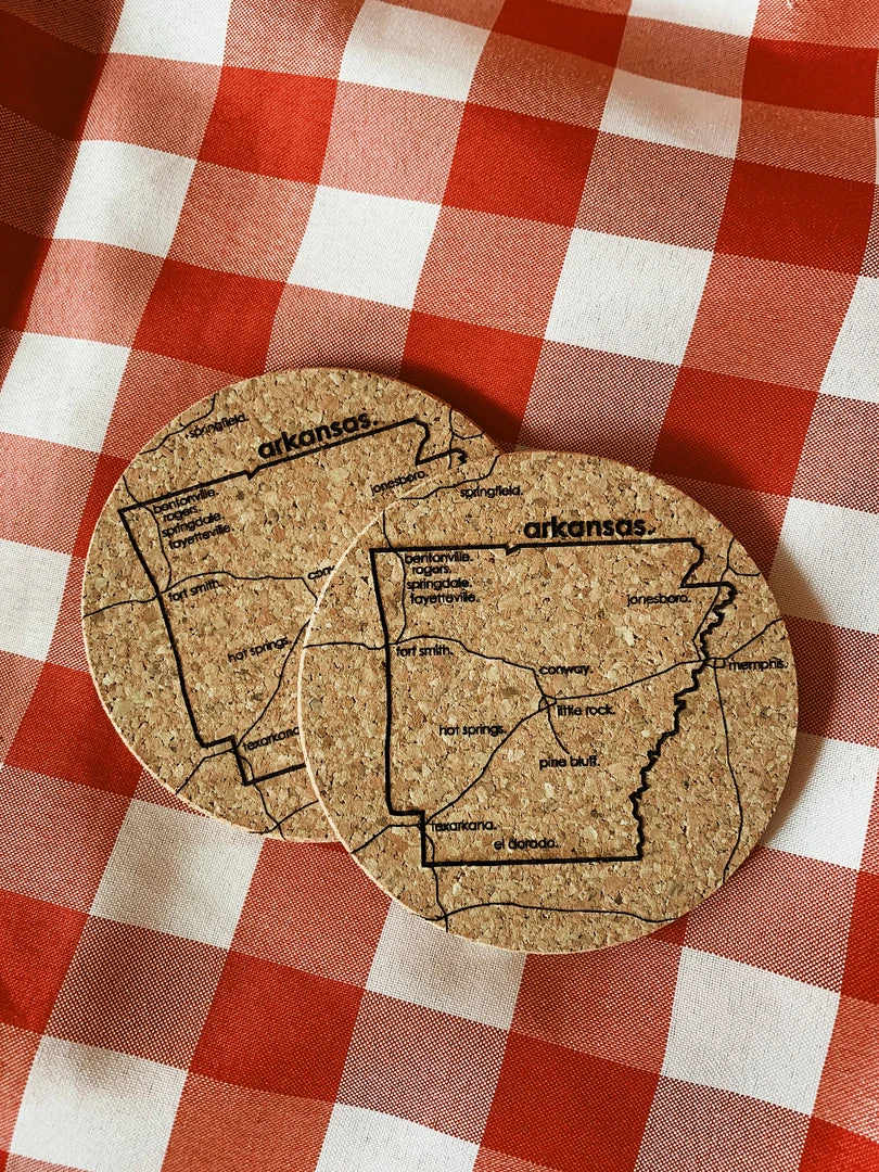 Well Told Arkansas Cork Coasters - Set Of 2 Gifts For Him 3 Well Told Arkansas Cork Coasters - Set Of 2 Gifts For Him