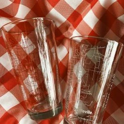 Well Told University Of Arkansas Campus Map Pint Pair