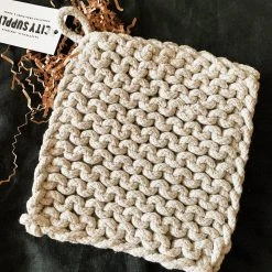 CREATIVE COOP Crocheted Pot Holder - Ivory