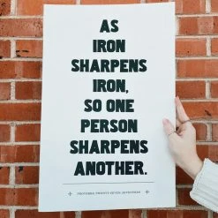 Old Try: Proverbs 27:17 Print - 13x20 The Old Try