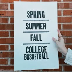 Old Try: College Basketball Season Print - 13x20