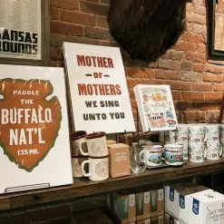 Old Try: Paddle Buffalo Print - 13x20 Lake