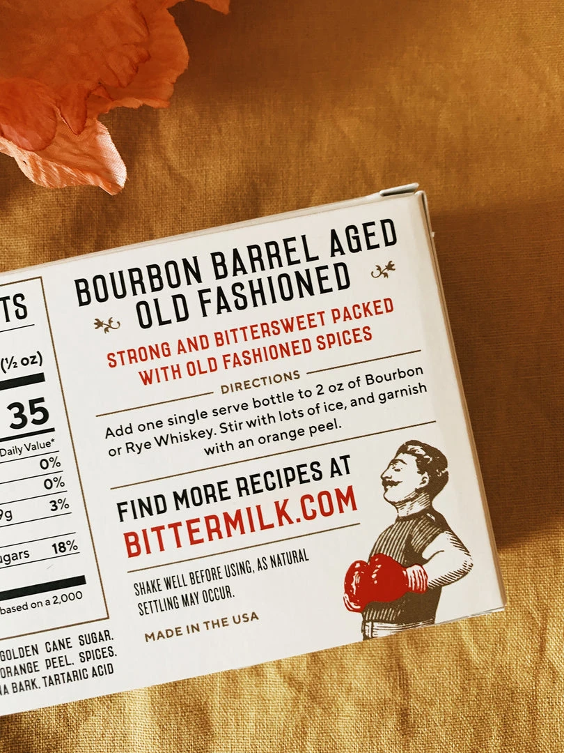 Bittermilk: Single Serve Bourbon Barrel-aged Old Fashioned 5-Pack 8 Bittermilk: Single Serve Bourbon Barrel-aged Old Fashioned 5-Pack