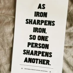 Old Try: Proverbs 27:17 Print - 13x20 The Old Try