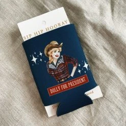 Sip Hip Hooray Dolly For President Watercolor Drink Sleeve Gifts For Her