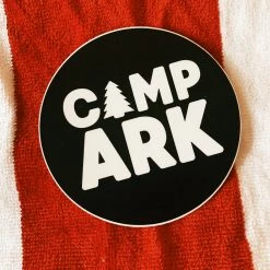 Camp Arkansas: Black Sticker