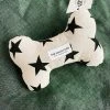 The Foggy Dog Black Stars Dog Bone Squeaky Toy