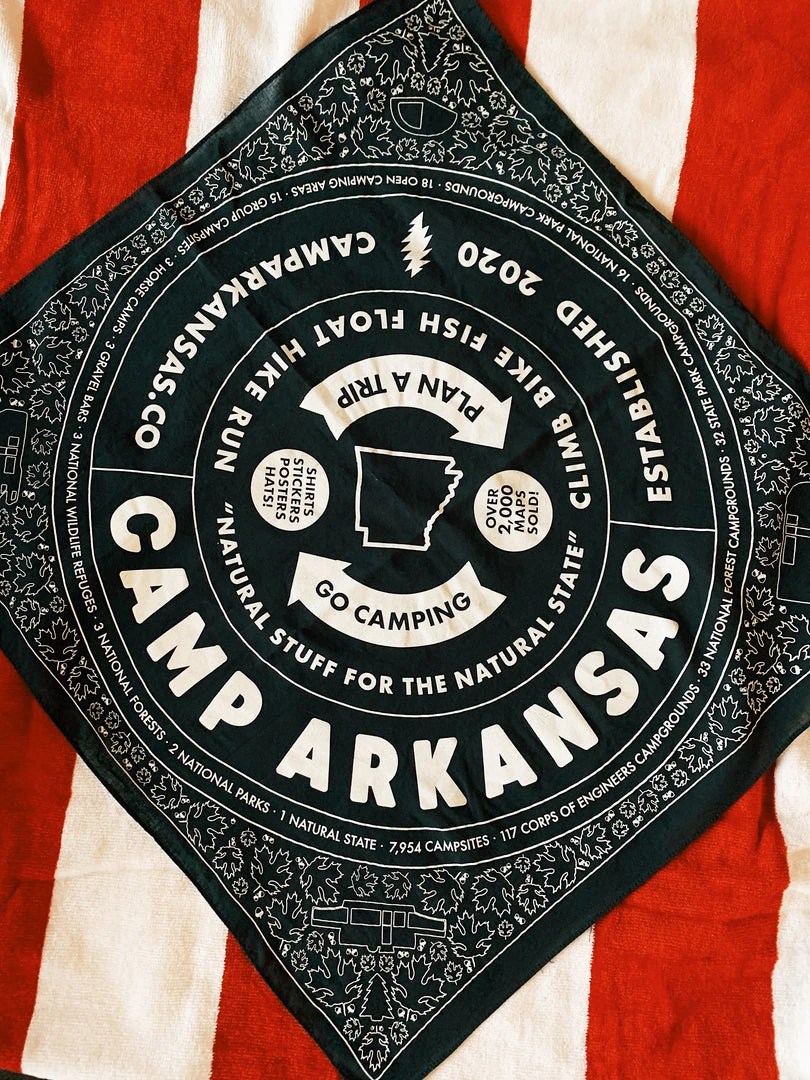 Lake Camp Arkansas: Everyday Bandana - Navy 3 Lake Camp Arkansas: Everyday Bandana - Navy