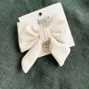 The Foggy Dog Pets Ivory Velvet Lady Dog Bow - Small 1 The Foggy Dog Pets Ivory Velvet Lady Dog Bow - Small