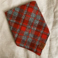 The Foggy Dog Dover Plaid Flannel Dog Bandana - Small