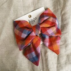 The Foggy Dog Sunset Flannel Lady Dog Bow - Large Pets