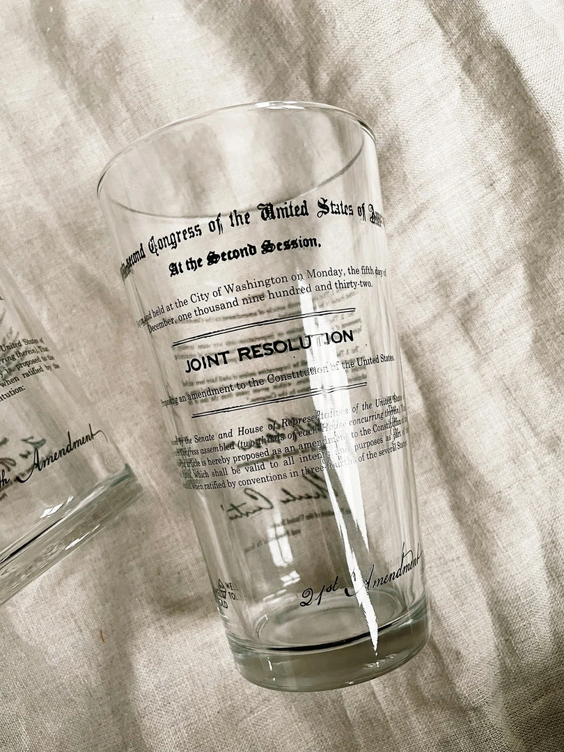 Well Told 18th And 21st Prohibition Amendment Pint Glasses 4 Well Told 18th And 21st Prohibition Amendment Pint Glasses