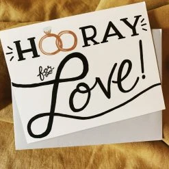 Slightly Stationery Wedding Gifts Hooray For Love Card