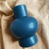 Creative Co-op Funky Stoneware Navy Vase Decor