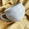Creative Co-op White Stoneware Cup With Handle Kitchenware