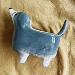 Creative Co-op Ceramic Dog Planter