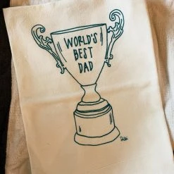 Girls Can Tell Dad Trophy Tea Towel Kitchenware