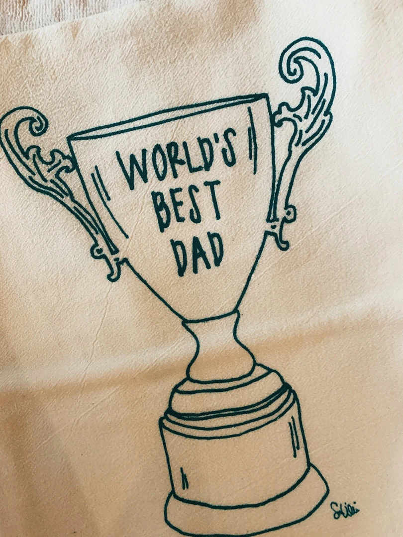 Girls Can Tell Dad Trophy Tea Towel Kitchenware 4 Girls Can Tell Dad Trophy Tea Towel Kitchenware