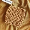 CREATIVE COOP Crocheted Pot Holder - Yellow Kitchenware