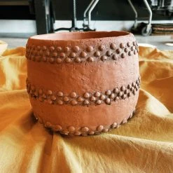 Creative Co-op Backyard Terracotta Cement Planter - PICKUP ONLY