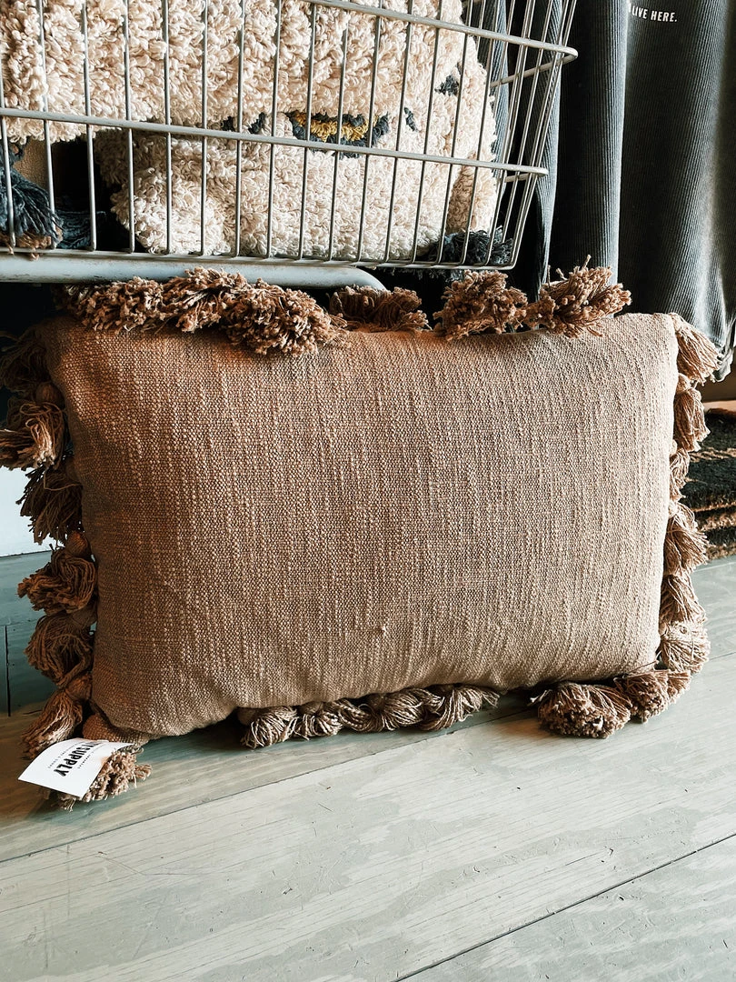 Creative Co-op Woven Slub Lumbar Pillow - Brown 3 Creative Co-op Woven Slub Lumbar Pillow - Brown