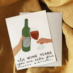 Slightly Stationery Wine Years Card