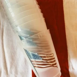 Sip Hip Hooray American Flag Watercolor Reusable Cups