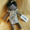 Creative Co-op Fabric Doll In Floral Dress And Purse