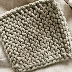 CREATIVE COOP Crocheted Pot Holder - Ivory