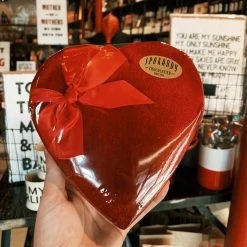 Spokandy Chocolatier Sweets Assorted Chocolates In Red Velvet Heart Box With Bow - 7 Oz