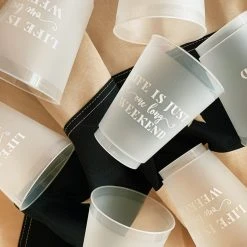 Sip Hip Hooray Life Is One Long Weekend Reusable Cups