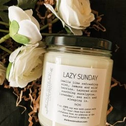 Lovestruck Co Gifts For Her Struck Co: Lazy Sunday Candle