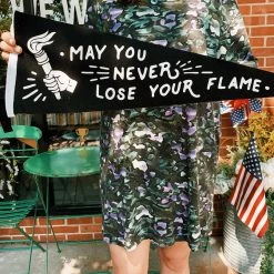 Oxford Pennant: May You Never Loose Your Flame Pennant