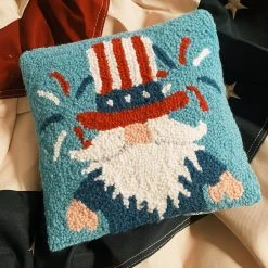 Peking Handicraft Patriotic Gnome Hook Pillow 4th Of July Weekend