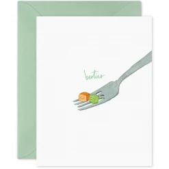 E Frances Paper Besties Peas & Carrot Greeting Card