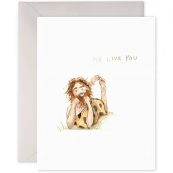 E Frances Paper Caveman Greeting Card