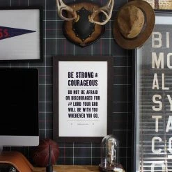 Old Try: Joshua 1:9 Print - 13x20 Gifts For Baby