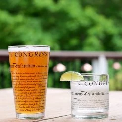 Well Told Declaration Of Independence Rocks Glass