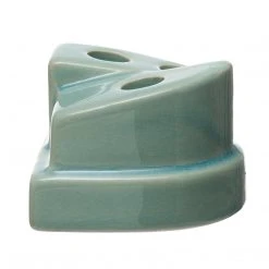 Creative Co-op Aqua Taper Candle Holder