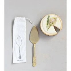 Creative Co-op Brass Cake Server Wedding Gifts